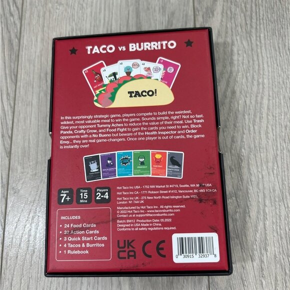 Taco vs Burrito Card Game - Picture 3 of 5